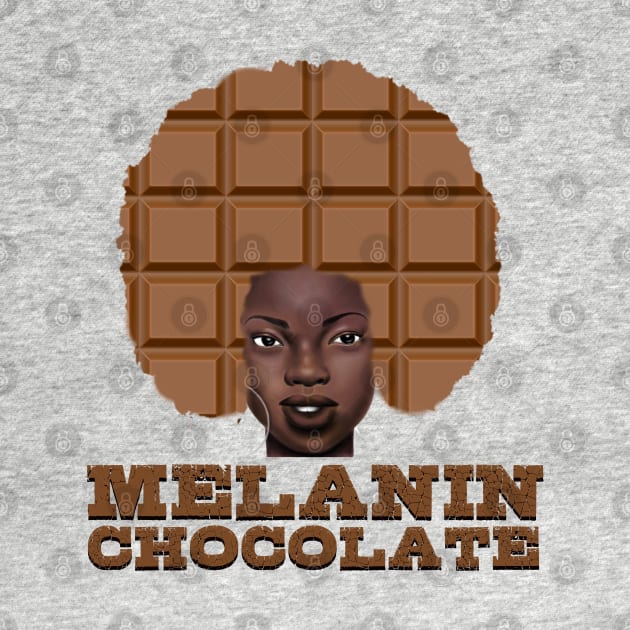 Afro Melanin Chocolate Queen Black Pride Gift by Merchweaver